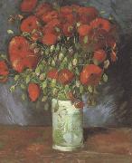 Vincent Van Gogh Vase wtih Red Poppies (nn040 Spain oil painting reproduction